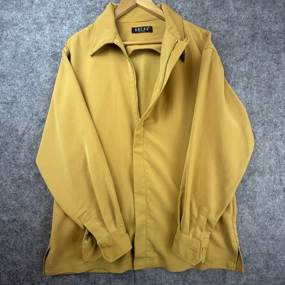 Gochu By Kbb Jacket Womens XL Mustard Shacket Streetwear 90s‎ Utility Workwear
